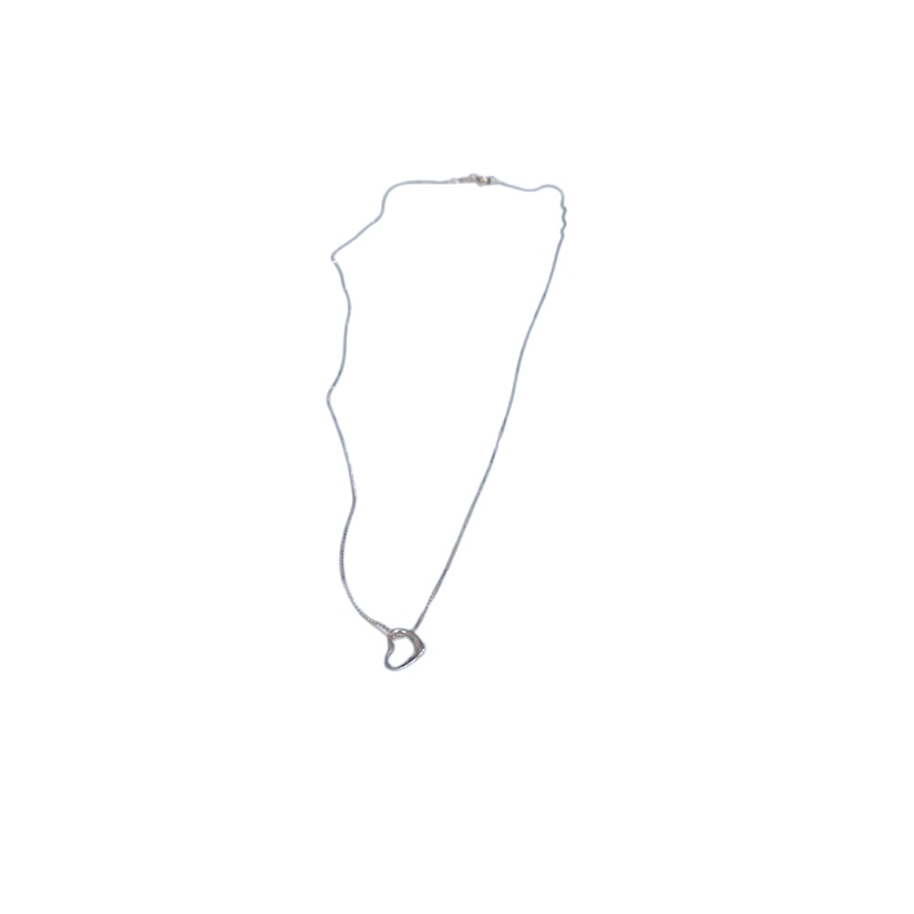 Sterling silver necklace with floating heart. 18 inches. EUC